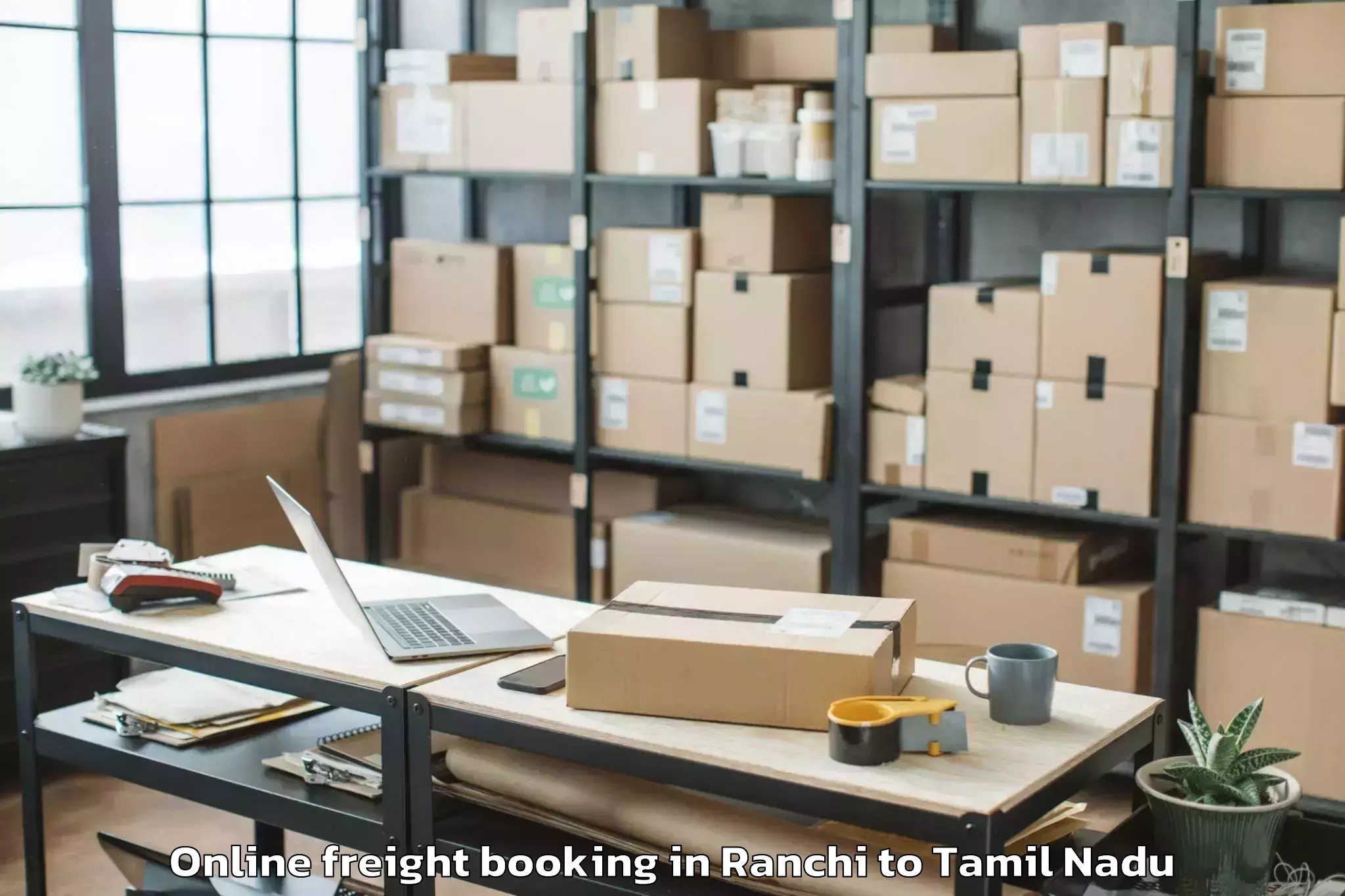 Top Ranchi to Vadamadurai Online Freight Booking Available